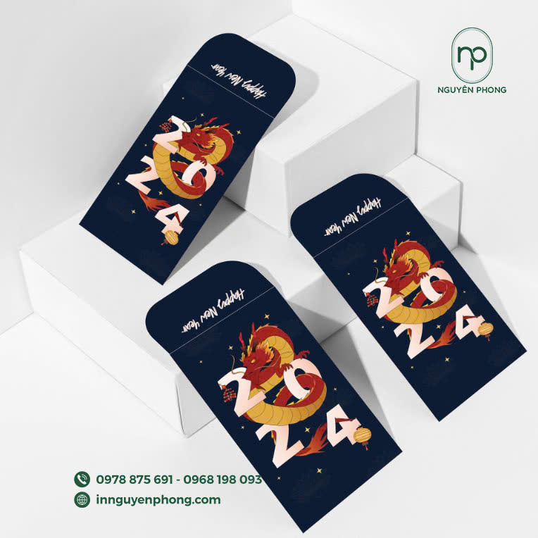 In lì xì phong cách tối giản